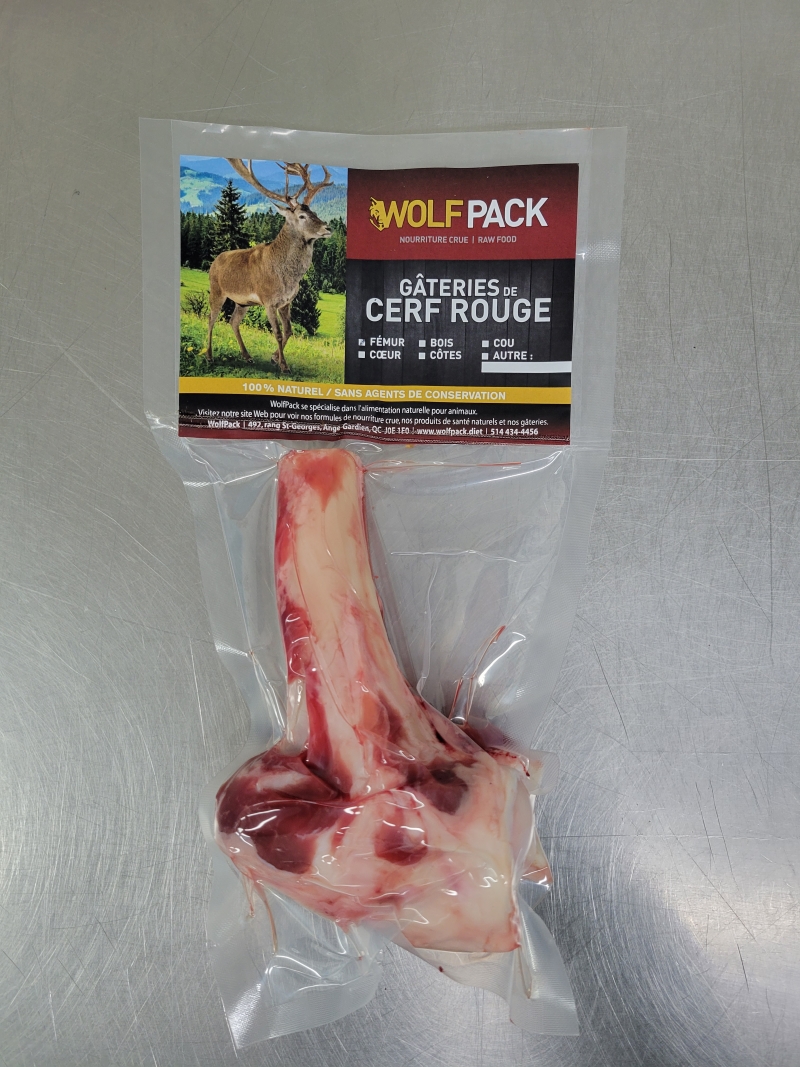 Demi fémur de cerf rouge (WolfPack)